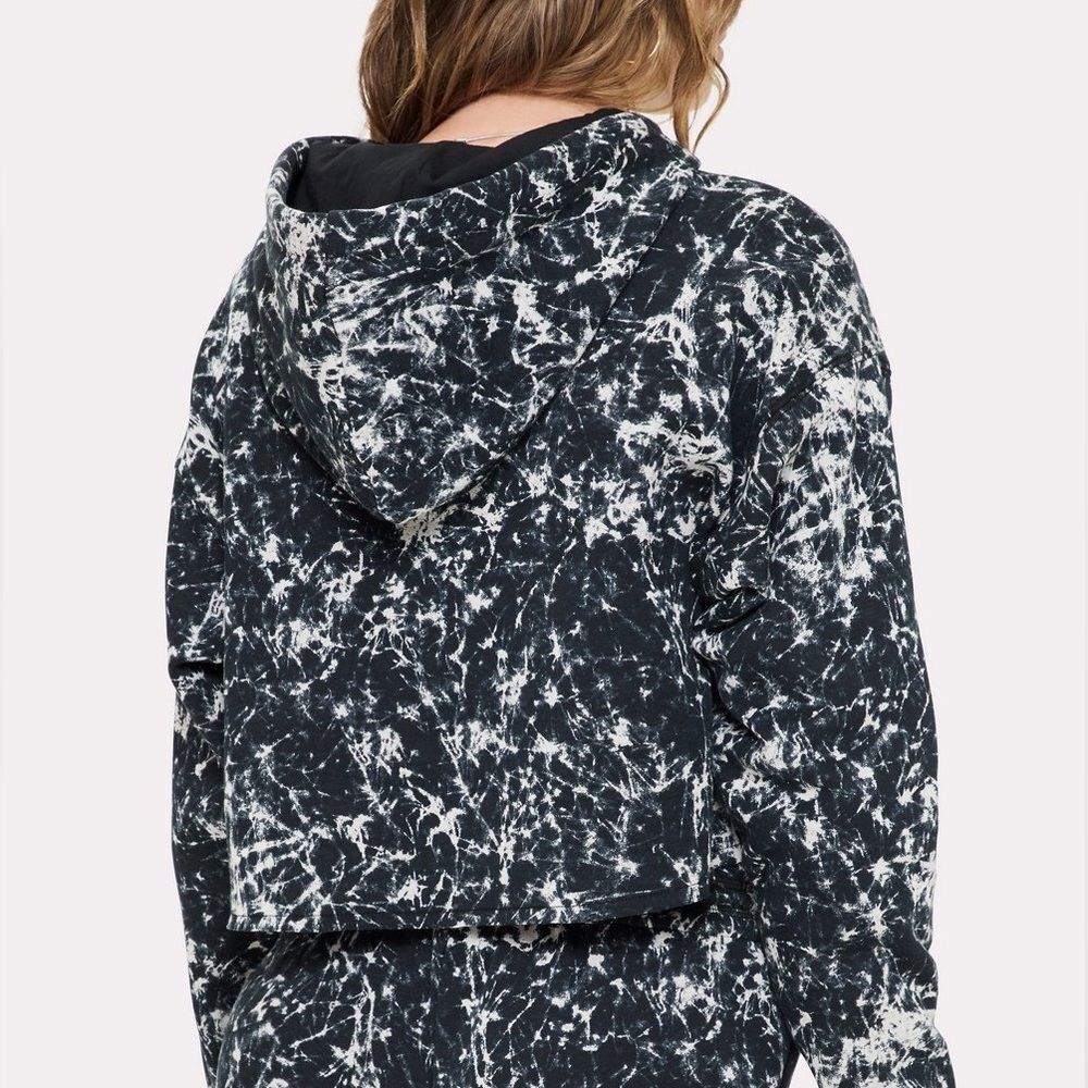 Yitty Cozy Fleece Everyday Cropped Hoodie black and white size 2X nwt - Picture 4 of 8